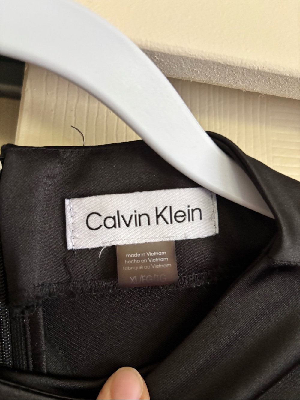 Calvin Klein Satin Short Sleeve Top - Black - Picture 3 of 5